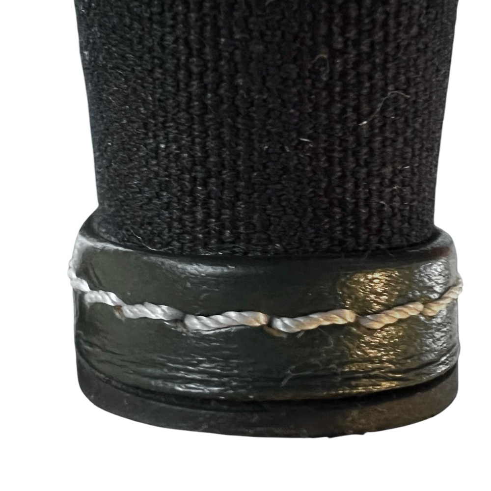 💗CHANEL Canvas Leather Camellia Slide On Platform Wedge Sandals • BLACK • 36.5EU - Picture 8 of 12